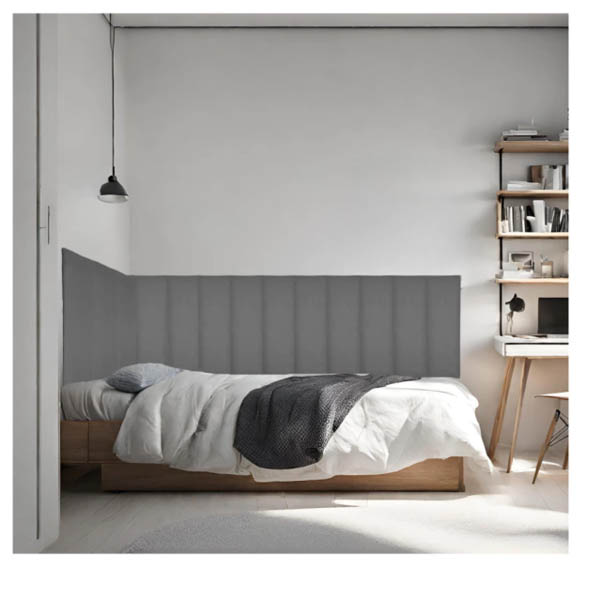 Kit Cabeceira Cama Solteiro Em L 20X60 Suede